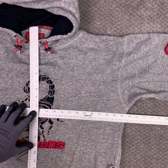Vintage Y2K 90s Exco Jeans Scorpion Hoodie Men's Large Gray - Picture 14 of 16